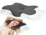 Cervical Pillow with Memory Foam, Ergonomic Contour Neck Support, 2-in-1 Dual Height, Pressure V1181-AGHOMEPILLOW