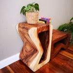 Side table, coffee table or entrance corner table-hand crafted from solid wood V277-BSIDE