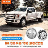 50cm 8 Lug Wheel Simulators, 304 Stainless Steel Wheel Simulator Kit with Mirror Polished Finish, 2 V952-CLMNQ195YC4P6TQSZV0