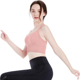 3 Pcs Strappy Sports Bras for Women Crisscross for Yoga Running Support Yoga Bra Padded Workout Bras V1258-DP02-C-2221