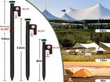 20Pcs Tent Stakes, 16in Heavy Duty Tent Stakes, Dia 0.35" Forged Steel Stakes Heavy Duty for Tent V1258-DP02-C-464