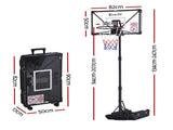 Everfit Portable Basketball Hoop System Adjustable Full Foldable Stand 2.07m BAS-HOOP-210FOLD-BK