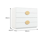 Sarantino Gail Chest of Drawers Tallboy Dresser in White CHE-102-02-WH