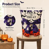 Halloween Dining Chair Slipcover Spooky Chair Back Stretchable Washable Chair Protective V1107-128-77374-G-4PACK