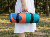 Outdoor Camping Quilted Picnic Mat Three-Layer Design, Portable & Stylish V1106-132-BLA-83846