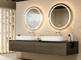 60x80cm Oval Backlit Front LED Bathroom Mirror Dimmable Shatter-Proof Vanity Mirror V767-XMR-T18-822-AU-V1