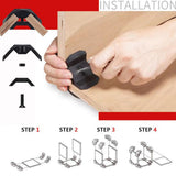 Right Angle Clamp Set for Woodworking, 8-Piece Corner Clamp Tool Kit for DIY Furniture Assembly, V1341-ZY-SMUCFRR4-BEIGE8PCS