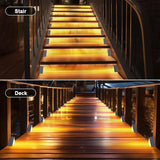LED Solar Step Lights Waterproof Outdoor Stair Lights, Solar Deck Lights Outdoor Decor Solar V1192-AZ-W-3797