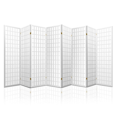 Artiss 8 Panel Room Divider Screen 348x179cm White RD-4019-8P-WH-AB