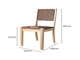Levede Dining Chairs Accent Chair Lounge x6 CH1100-2-BRX3