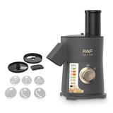 8-in-1 Electric Vegetable Chopper with 700W Motor, Multi-Function Food Processor for Slicing, V1341-ZY-JJL52JJ7-DARKGREY