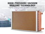 Heat Exchanger Water to Air, 18"x 20" with 3-Row 3/8" Copper Ports, 242 Aluminum Fins Heat Exchanger V952-CPGSHRQ18200VCZ68V0