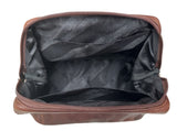 Pierre Cardin Mens Rustic Leather Toiletry Case Bag Travel - Cognac V563-PC-2803-COGNAC