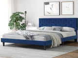Levede Bed Frame Queen Size Mattress Blue BF1045-Q-BL