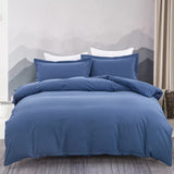 100% cotton Premium Doona Duvet Quilt Cover Set with Soft Pillowcases - Blue-Super King V745-AQ023413SK3