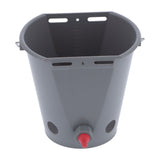 8L Feeder Bucket Farm Livestock FoodGrade Plastic Feeding Barrel with 5 Nipples Gray V1294-YM0901-3111210205512