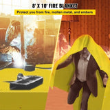 VEVOR 8 x 10 Ft Blanket Gold Fiberglass Blanket Portable Fiberglass Fire Retardant Blanket V952-HT8X10GD000000001V0