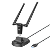 Simplecom NW811v3 AX5400 Tri-Band WiFi 6E USB Adapter with 2x 5dBi High Gain Antennas V1202-V2-HXSI-NW811V3