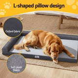 i.Pet Pet Bed Plush Soft Cushion Egg Crate Large Sofa Platform Removable Washable PET-BED-H12-L105-GR