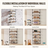 VEVOR Industrial Pipe Shelf 5 Tier 2PCS 11.8in W Wall-Mount Planks NOT Included V952-JSGZWJYGWMBHDL9HWV0