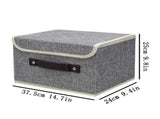 Home Textile StorageStorage With Lids 26 Fabric Foldable Clothes Storage Cube With PU Leather V1370-AZ4-19289