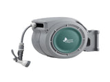Green Fingers 10m Retractable Water Hose Reel, Wall Mounted Garden Hose 9-Pattern Nozzle HR-WA-AUTO-QU-10M