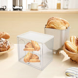 White Vintage Style Bread Storage Box for Kitchen Countertop Fresh Keep V1369-AZ3-W-12201