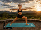 Mandala Yoga Mat Premium Bundle, Includes Yoga Mat 188cm H x 61cm W, Yoga Strap & Steel Hydration V398-MA-494TL