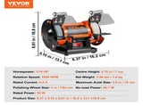 Jewelry Polisher, Bench Grinder Polishing & Buffing Machine, 3590RPM Bench Lathe Polisher with 1 V952-STPGJ32850RPMUEBNV3