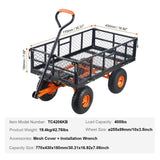 VEVOR Dump Cart, Metal Garden Dump Cart with Easy to Assemble Frame, Dump Wagon with 2-in-1 V952-JSZXTC400LBS1R00ZV0