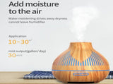 (2-Pack) 500mL Wood-Grain Ultrasonic Diffuser and Humidifier, 7-Color LED Night Light with Timer, V1265-AU-179-QIANMU-2