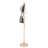 Assembled Wooden Coat Hat Stand Tree Jacket Cloth Vertical Hanger Rack 8 Hooks V1294-YM0901-JY16471-03