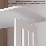 Side Table Night Stand, 2 Tier Narrow End Table with Display Shelf,Small Bookcase Bookshelf, Simple V1366-AZ2-W-12392