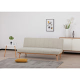 Monroe 3 Seater Sofa Futon Bed Fabric Lounge Couch - Beige V315-VOL-MONR-03