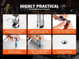 Helicoil Thread Repair Kit, 338-Piece SAE and Metric Rethreading Tool Kit, M5, M6, M8, M10, M12, V952-LWXLBGYZ338P3OJ45V0