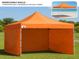 Wallaroo 3x3 PopUp Orange Gazebo Marquee Outdoor Tent GAZ-POP-3X3-OR