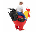 90-130cm Inflatable Rooster Halloween Costume Blow Up Suit Battery Power Cosplay Costume V1263-JX-1155