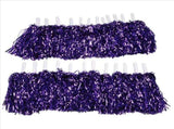 48Pcs Cheerleading Poms Metallic Foil Cheer Poms with Plastic Handle for Adults Kids Cheerleaders V1369-AZ3-W-12742