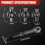 2 In 1 Drill Chuck Ratchet Spanner, 2026 New Drill Chuck Ratchet Wrench With 3 Interchangeable V1258-DP02-F-36