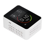 Smart Carbon Dioxide Detector USB Charging Infrared Temperature Humidity Air Quality MonitorWhite V1294-YM0901-3113210119811