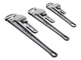 3-Piece Pipe Wrench Set, 10" 14" 18" Aluminum Straight Pipe Wrench, Adjustable Plumbing Wrench, with V952-GQBS101418IN6D4SMV0