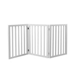 Wooden Pet Gate Dog Fence Retractable White 2000x 3MM PT1060-3-WH