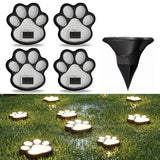 10Pack Paw Solar Lights Outdoor, Cute Dog Paw Solar Lights with 1 LED, Dual White & Warm Light IP65 V1107-124-70642-WAR-10PACK