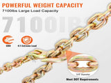 VEVOR Transport Binder Chain, 220 kg Working Load Limit, 3/8'' x 20' G80 Tow Chain Tie Down with V952-ZGTLJZMGDXZYJ7KNJV0