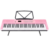 Karrera 61-Key Electronic Piano Keyboard with LED and Folding Stand in Pink CHJ-SD1 EKB-CHJ-SD1-PK