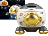 Cartoon Style Space Rocket Piggy Bank Money Bank Money Saving Jar Boys Girls Gift Luxurious Grey V1294-YM0703-3117230042014