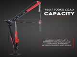 900kg Swivel Hydraulic Crane Hoist 12V Electric Jack V379-ESWIVLCRANE001
