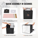 Photo Studio Light Box 3000-5600K 6 Double-Sided Color Backdrops, 31.5 x 31 x 31 cm V952-SYDXNJBH12IN5FUDGV9