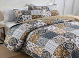 Retro Charm Queen Bedspread Set with Bold Checkered Design V745-MAC080631Q13U