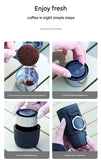 Black Portable Hand Press Espresso Machine - Compatible with Espresso Capsules and Ground Coffee for V888-ELOSUNG34441